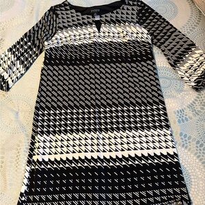 Enfocus Studio Black and White Geometric Dress
